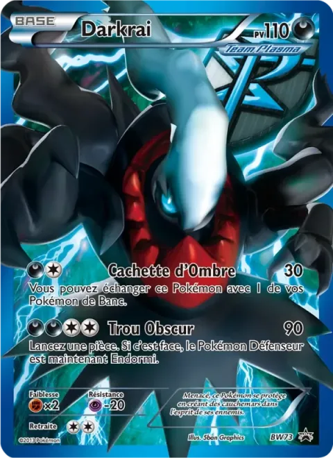 Carte Pokémon Darkrai BW73, extension Promo BW