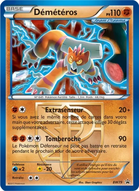 Carte Pokémon Démétéros BW79, extension Promo BW