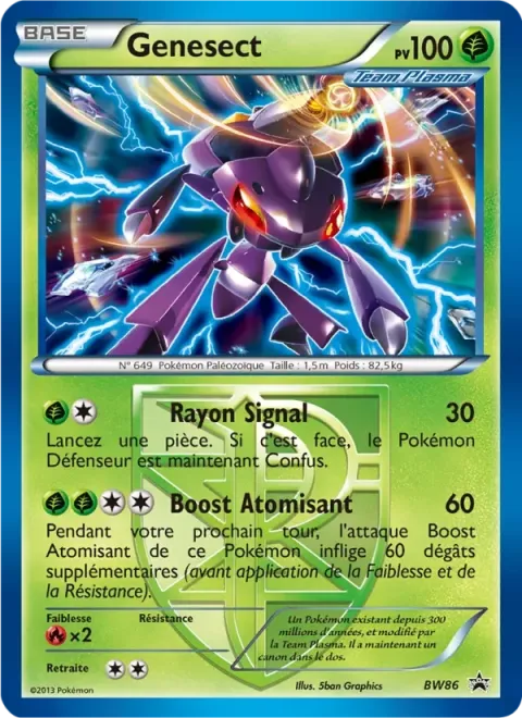 Carte Pokémon Genesect BW86, extension Promo BW