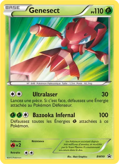 Carte Pokémon Genesect BW99, extension Promo BW