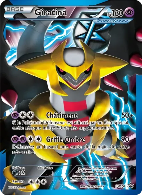 Carte Pokémon Giratina BW74, extension Promo BW