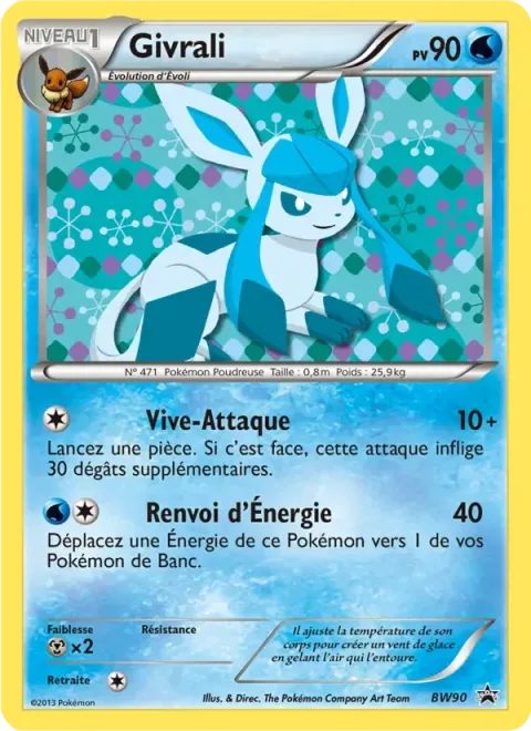 Carte Pokémon Givrali BW90, extension Promo BW