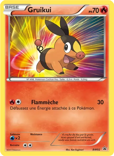 Carte Pokémon Gruikui BW02, extension Promo BW