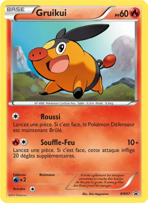 Carte Pokémon Gruikui BW07, extension Promo BW