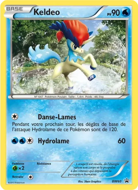 Carte Pokémon Keldeo BW60, extension Promo BW