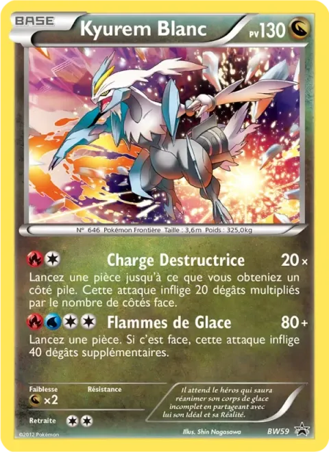 Carte Pokémon Kyurem Blanc BW59, extension Promo BW