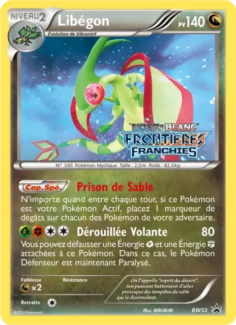 Carte Pokémon Libégon BW53, extension Promo BW