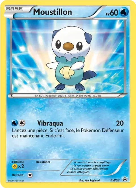 Carte Pokémon Moustillon BW03, extension Promo BW