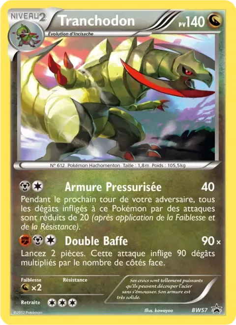 Carte Pokémon Tranchodon BW57, extension Promo BW