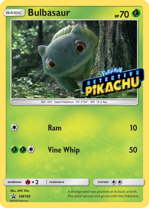 Carte Pokémon Bulbizarre SM198, extension Promo SM