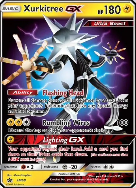 Carte Pokémon Câblifère GX SM68, extension Promo SM