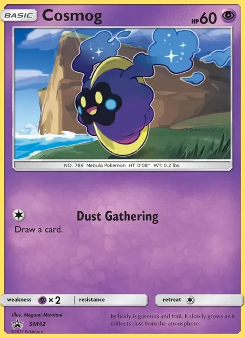 Carte Pokémon Cosmog SM42, extension Promo SM