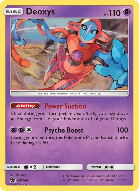 Carte Pokémon Deoxys SM164, extension Promo SM