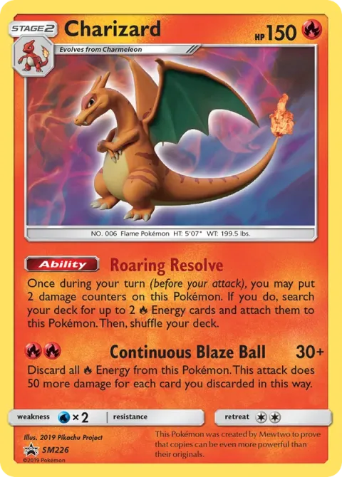 Carte Pokémon Dracaufeu SM226, extension Promo SM