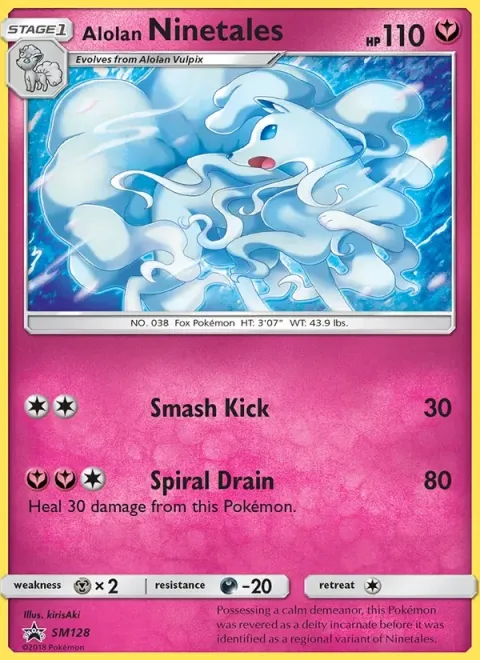 Carte Pokémon Feunard d’Alola SM128, extension Promo SM