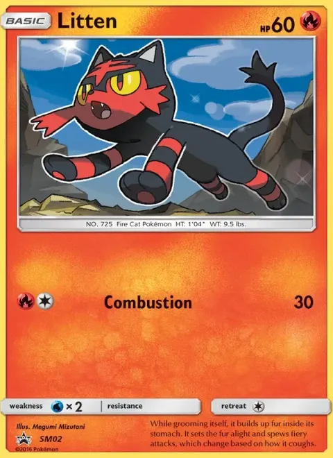 Carte Pokémon Flamiaou SM02, extension Promo SM