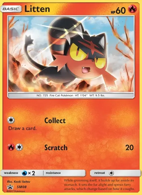 Carte Pokémon Flamiaou SM08, extension Promo SM