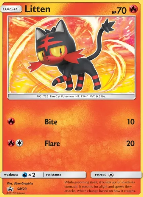 Carte Pokémon Flamiaou SM23, extension Promo SM
