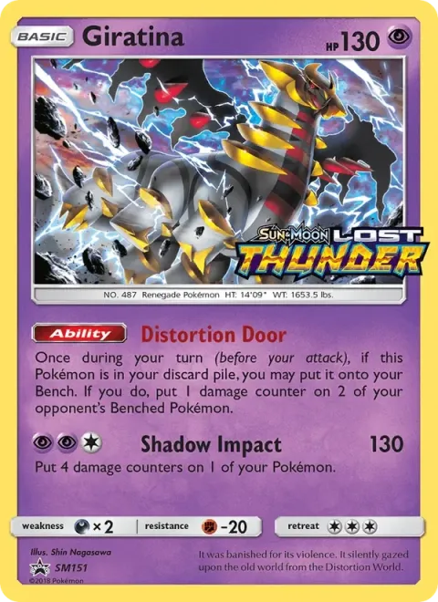 Carte Pokémon Giratina SM151, extension Promo SM