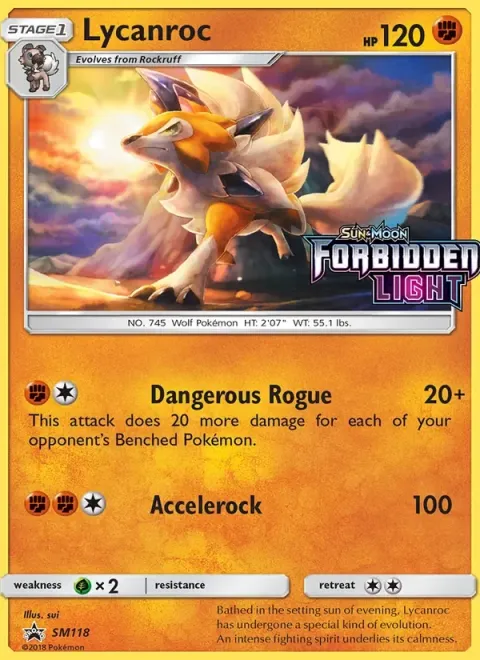 Carte Pokémon Lougaroc SM118, extension Promo SM