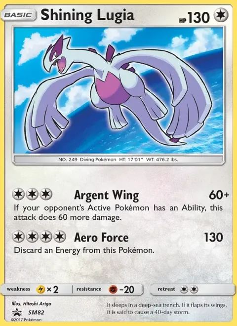 Carte Pokémon Lugia Brillant SM82, extension Promo SM