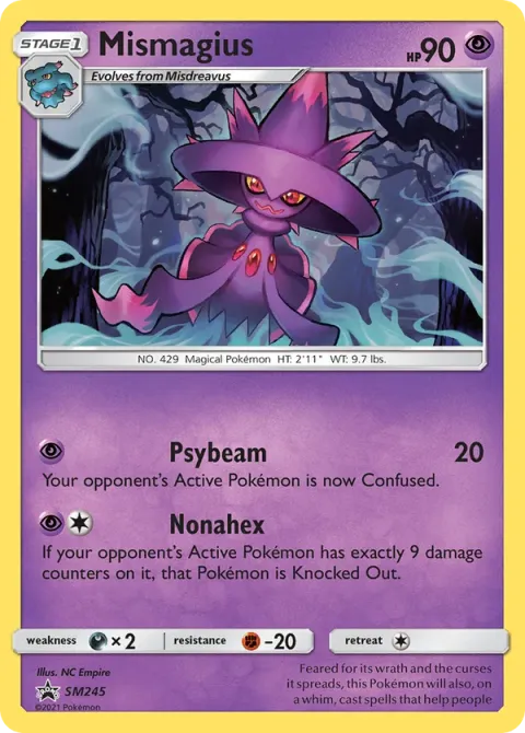 Carte Pokémon Magirêve SM245, extension Promo SM