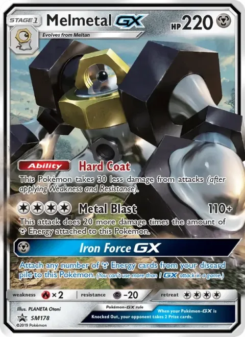 Carte Pokémon Melmetal GX SM178, extension Promo SM