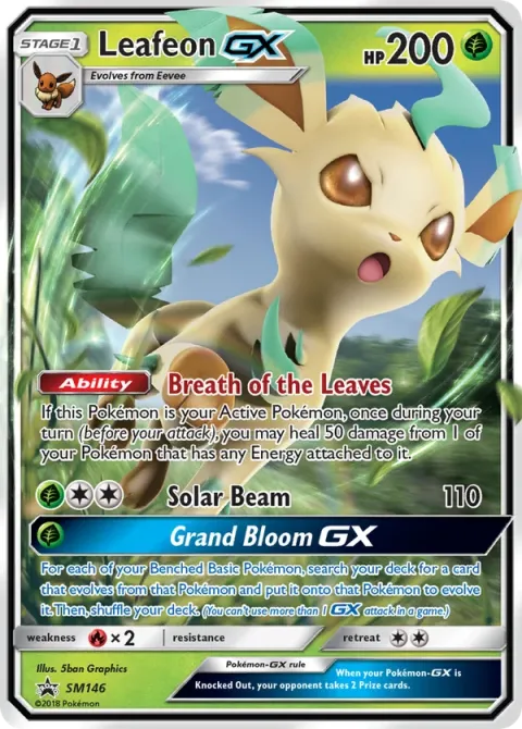 Carte Pokémon Phyllali GX SM146, extension Promo SM