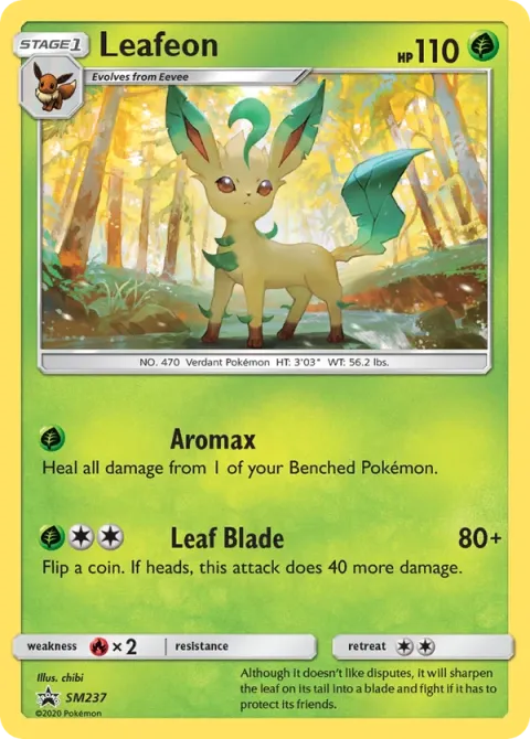 Carte Pokémon Phyllali SM237, extension Promo SM
