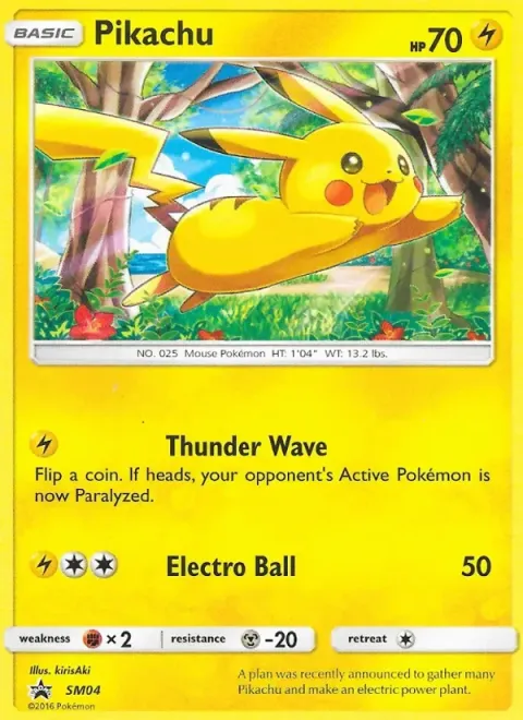 Carte Pokémon Pikachu SM04, extension Promo SM