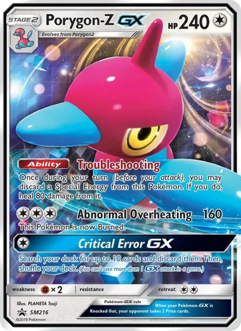 Carte Pokémon Porygon-Z GX SM216, extension Promo SM