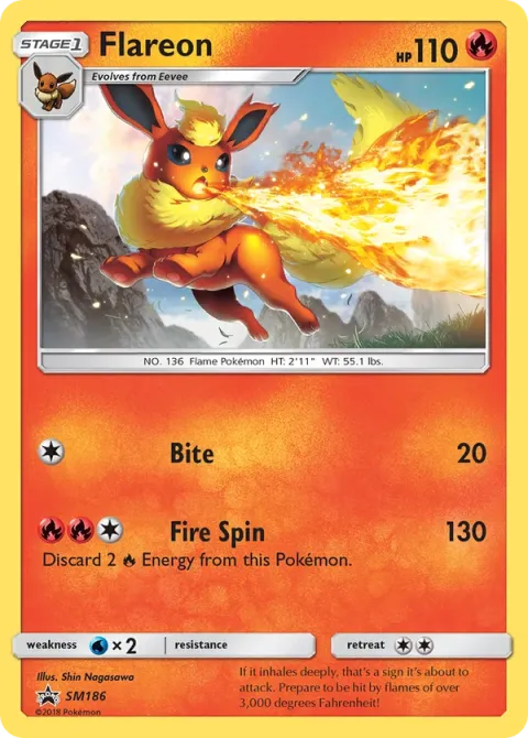 Carte Pokémon Pyroli SM186, extension Promo SM