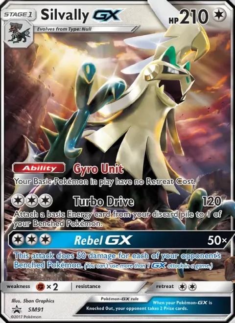 Carte Pokémon Silvallié GX SM91, extension Promo SM