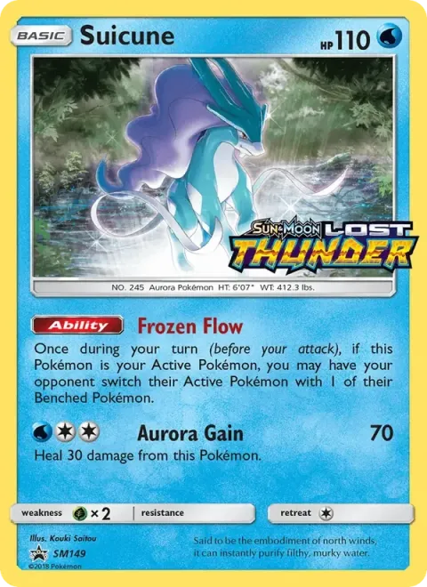Carte Pokémon Suicune SM149, extension Promo SM