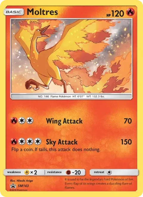 Carte Pokémon Sulfura SM143, extension Promo SM