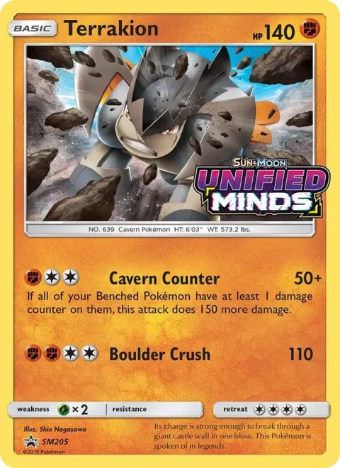Carte Pokémon Terrakium SM205, extension Promo SM