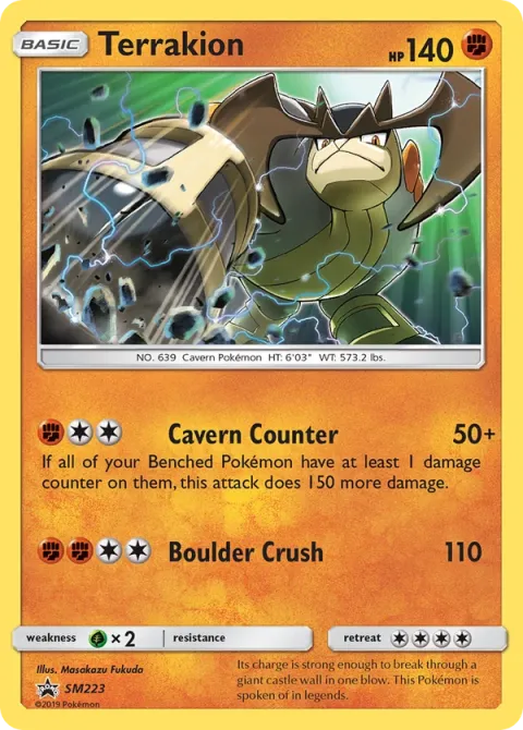 Carte Pokémon Terrakium SM223, extension Promo SM