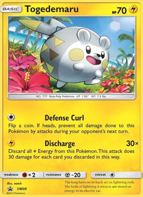 Carte Pokémon Togedemaru SM09, extension Promo SM
