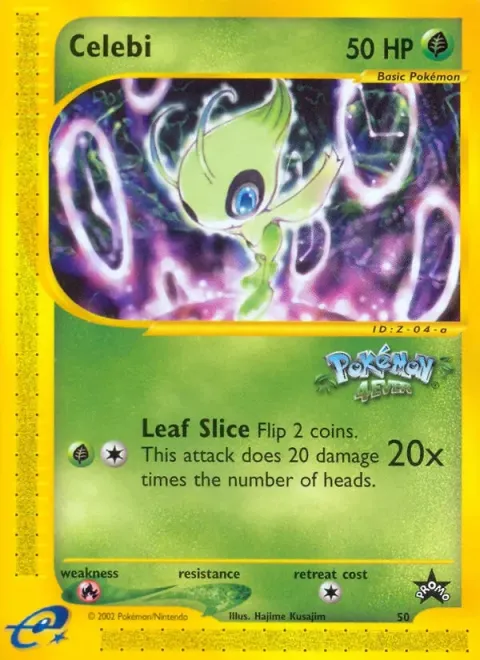 Carte Pokémon Celebi 50, extension Wizards Black Star Promos