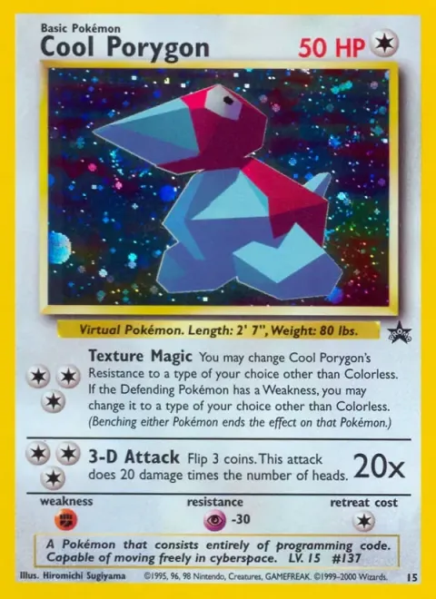 Carte Pokémon Cool Porygon 15, extension Wizards Black Star Promos