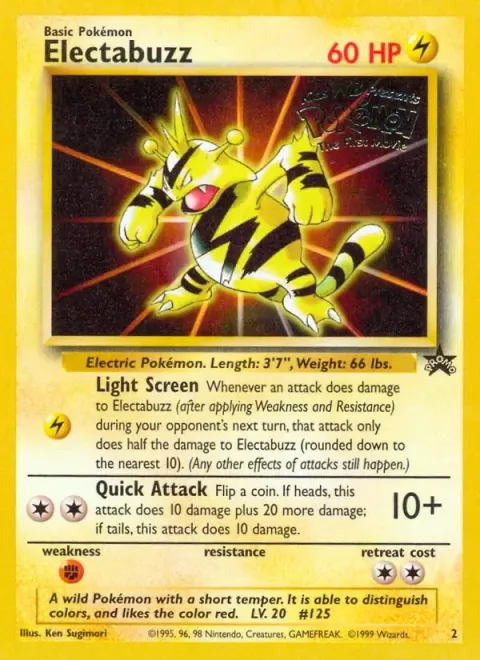 Carte Pokémon Élektek 2, extension Wizards Black Star Promos