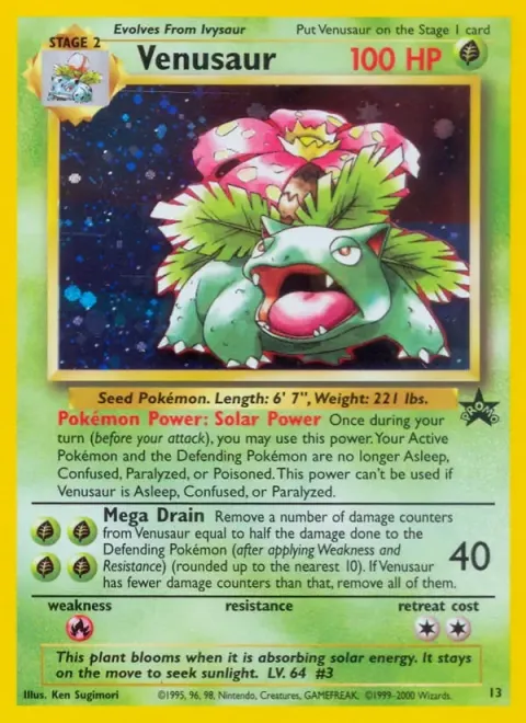 Carte Pokémon Florizarre 13, extension Wizards Black Star Promos