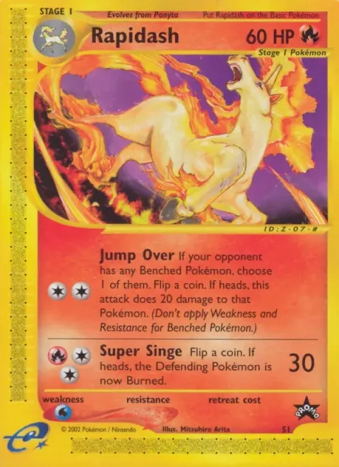 Carte Pokémon Galopa 51, extension Wizards Black Star Promos