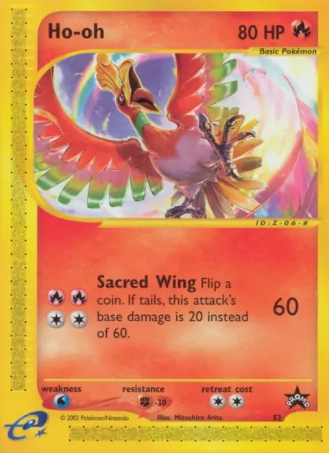 Carte Pokémon Ho-oh 52, extension Wizards Black Star Promos