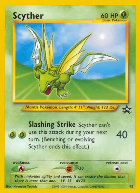 Carte Pokémon Insécateur 45, extension Wizards Black Star Promos