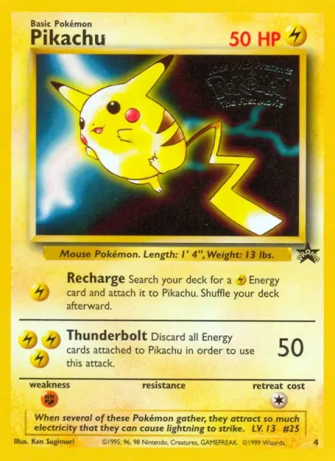 Carte Pokémon Pikachu 4, extension Wizards Black Star Promos