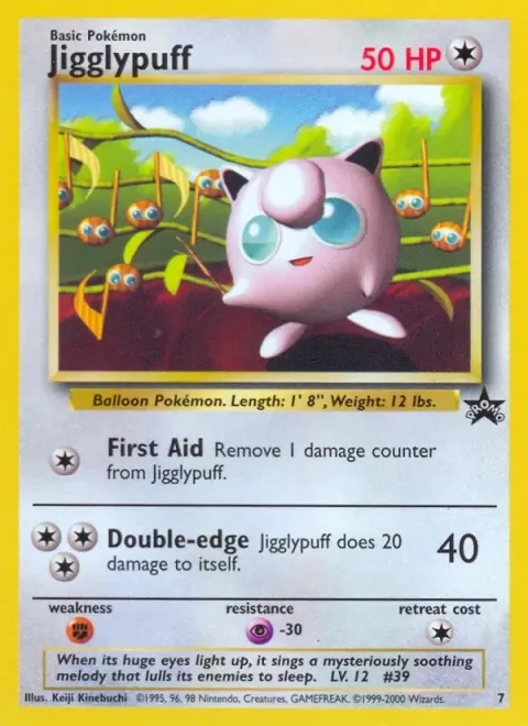 Carte Pokémon Rondoudou 7, extension Wizards Black Star Promos