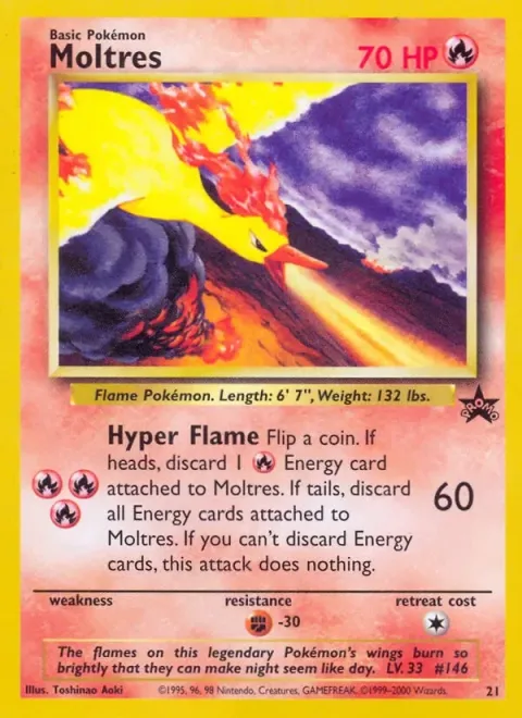 Carte Pokémon Sulfura 21, extension Wizards Black Star Promos
