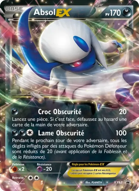 Carte Pokémon Absol EX XY62, extension Promo XY