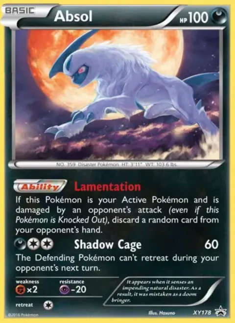 Carte Pokémon Absol XY178, extension Promo XY